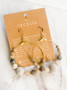 Bamboo Agate Gemstone Earrings