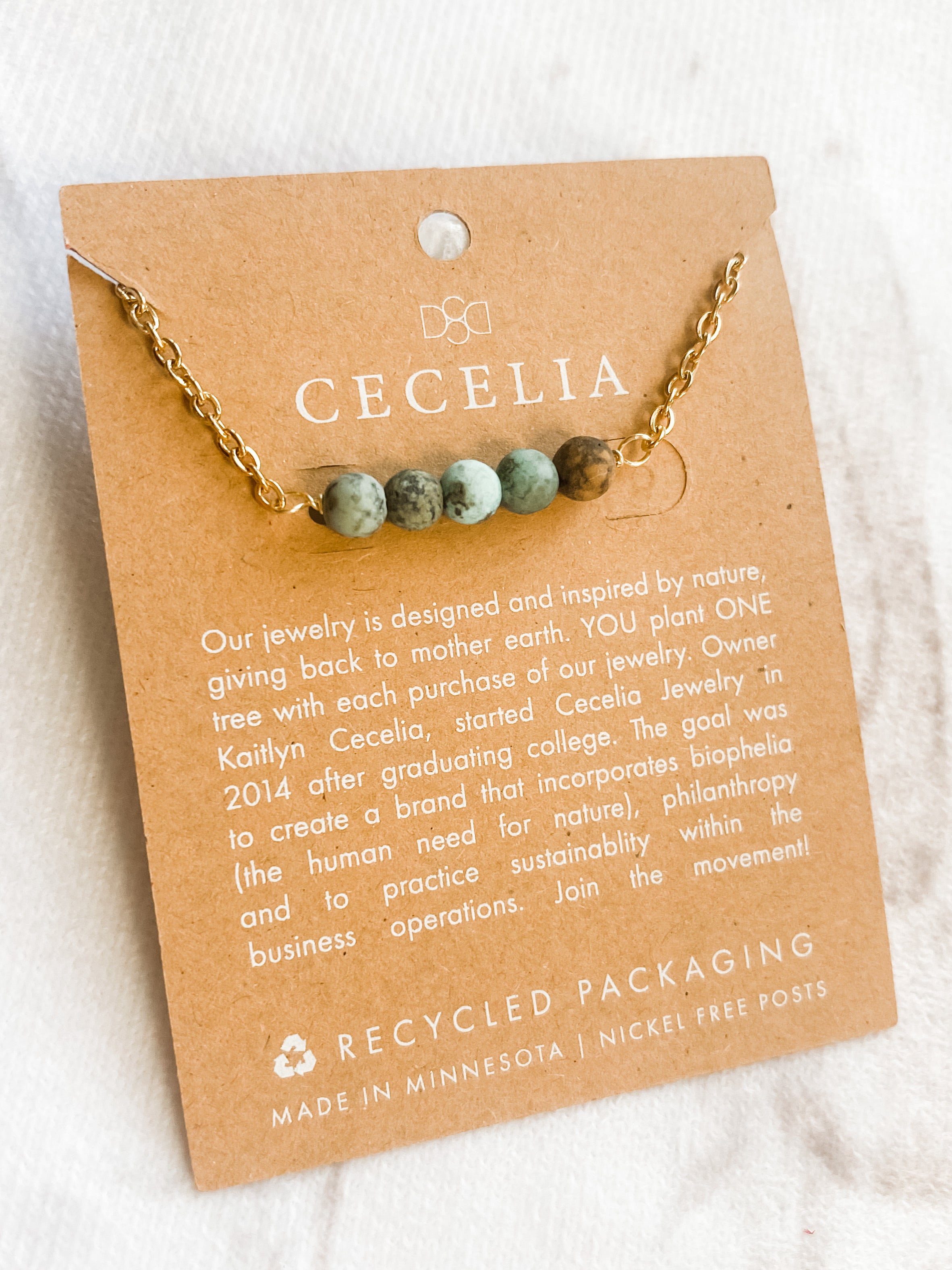 African Turquoise Gemstone Necklace