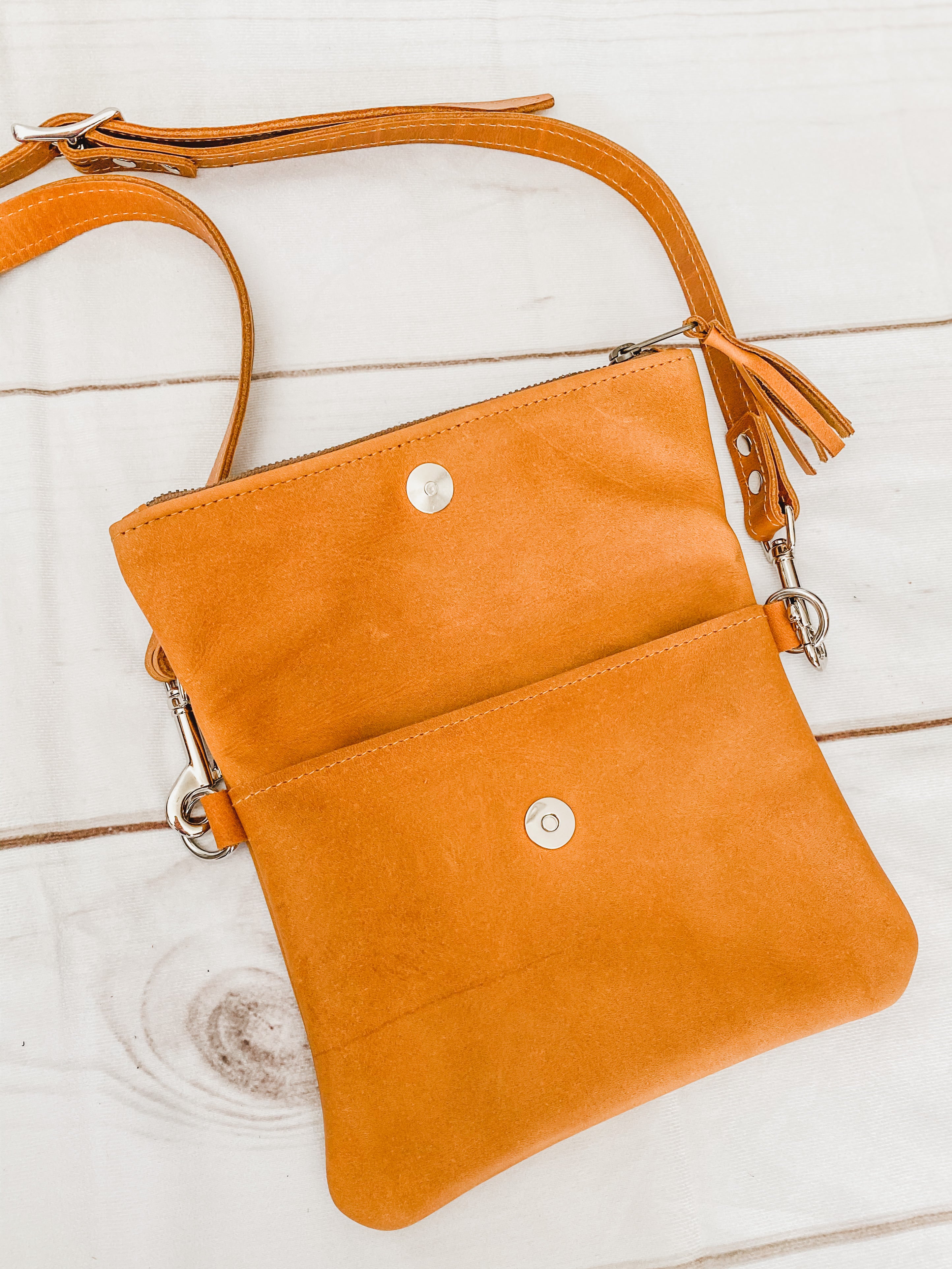 Copy of Foldover Crossbody - Pebble Black