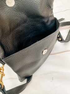 Foldover Crossbody - Pebble Black