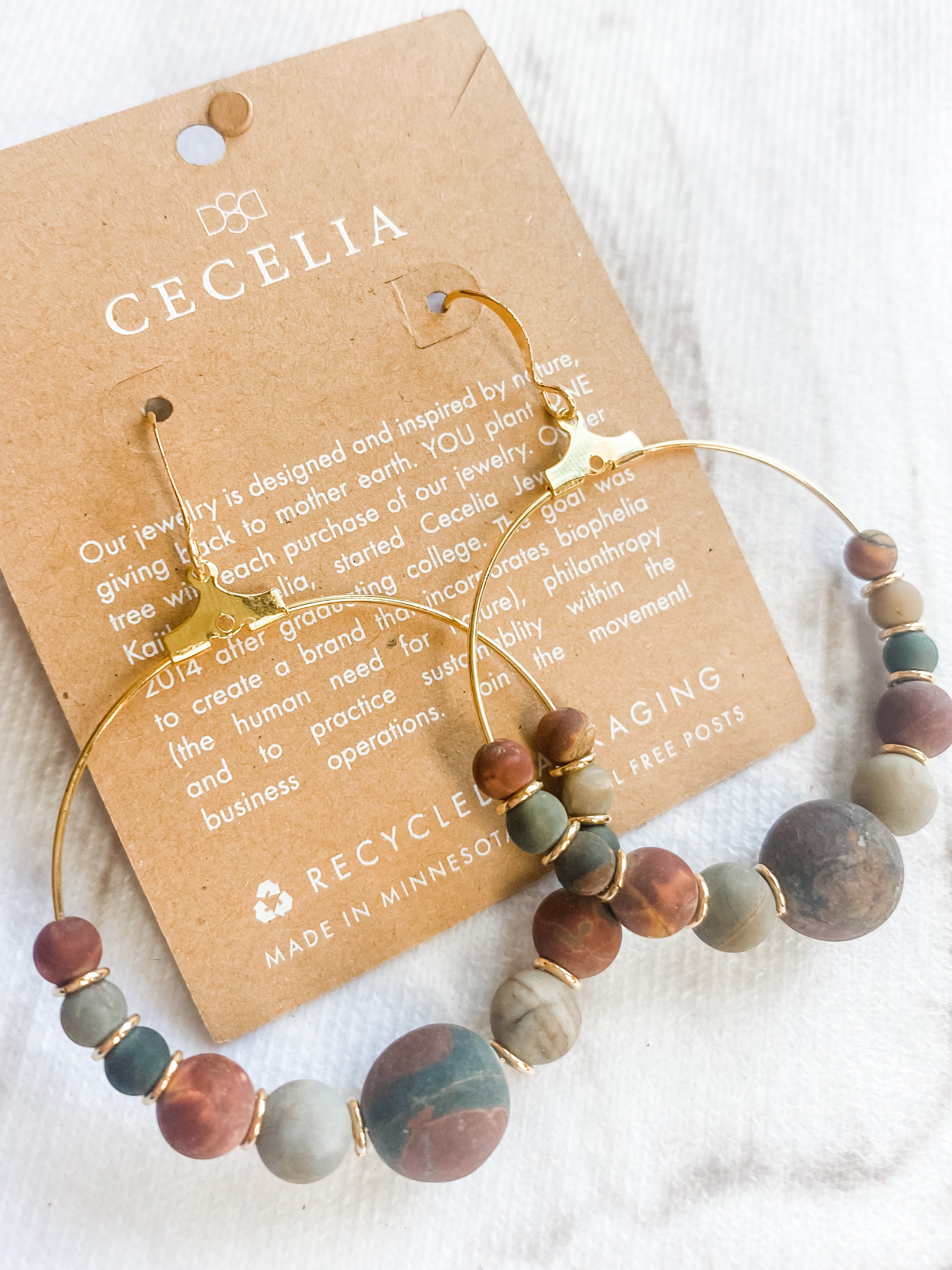 Red Creek Jasper Gemstone Earrings