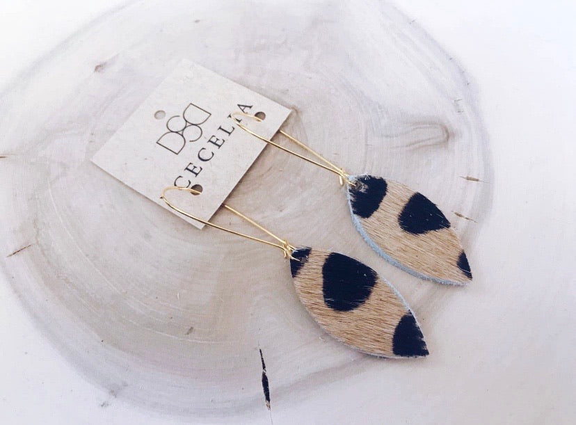 Leopard Drop Earrings