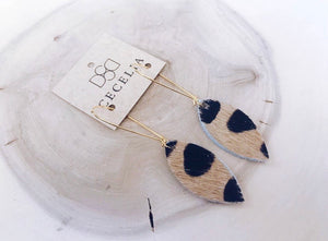 Leopard Drop Earrings