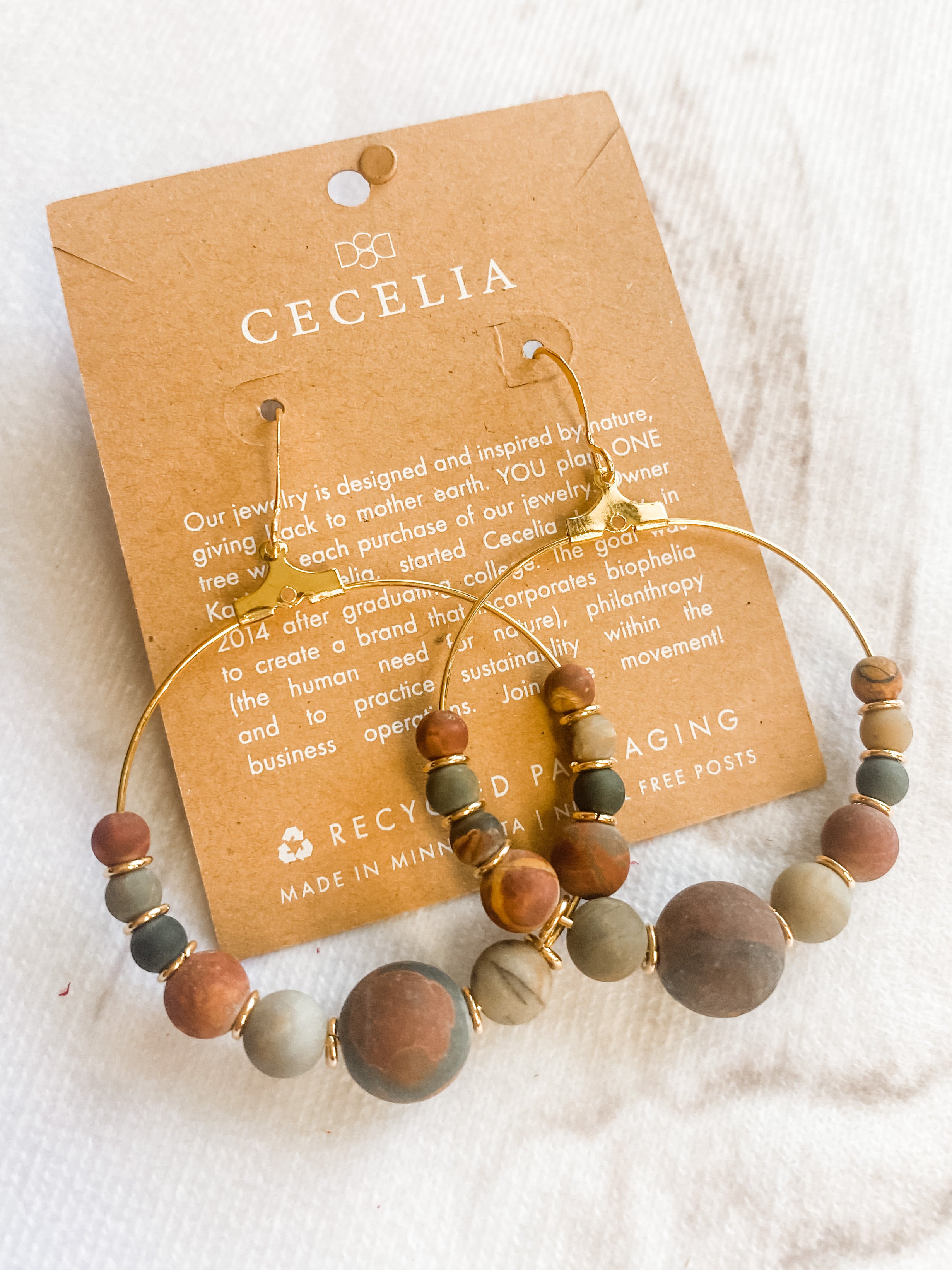 Red Creek Jasper Gemstone Earrings