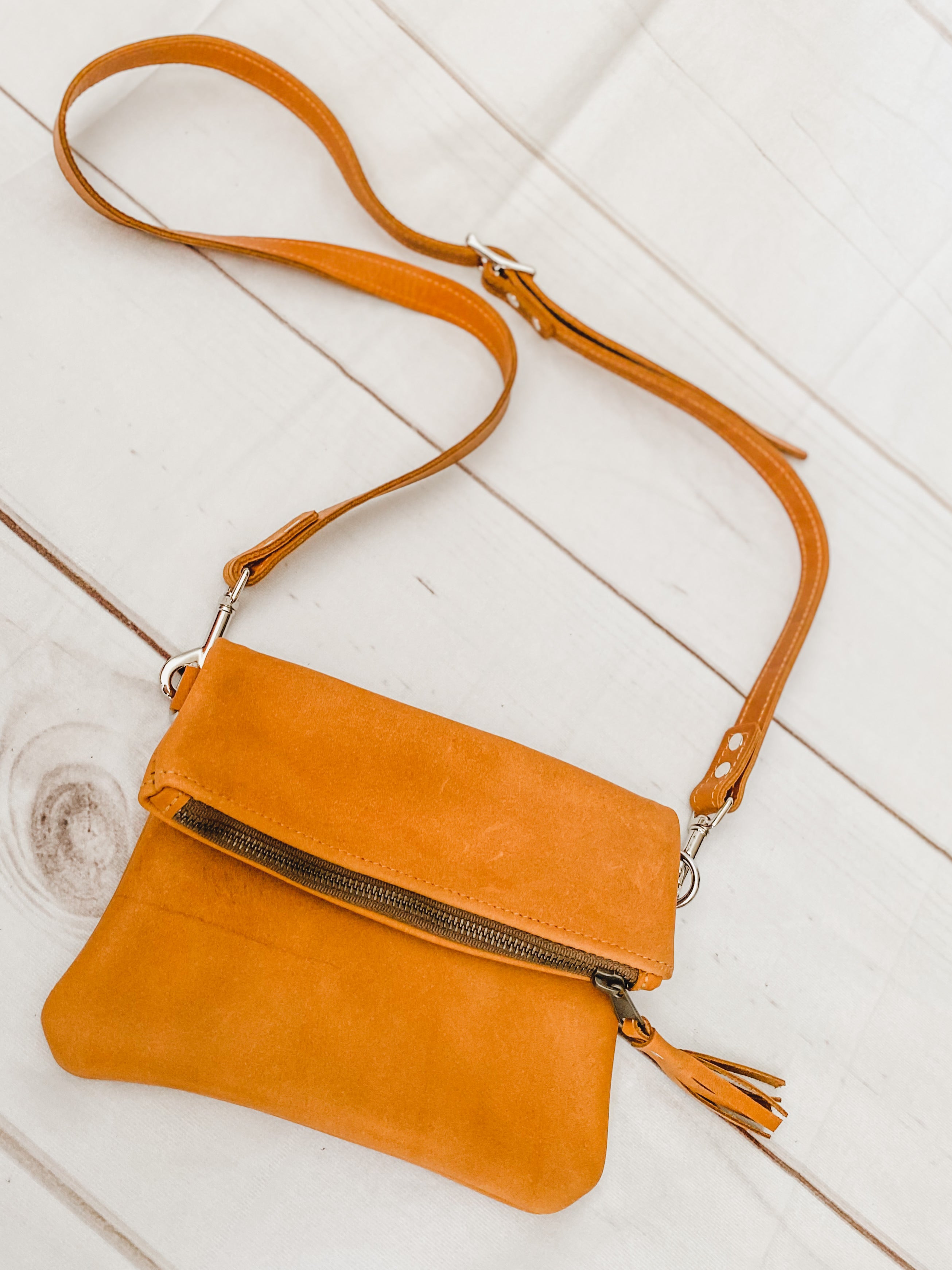 Copy of Foldover Crossbody - Pebble Black